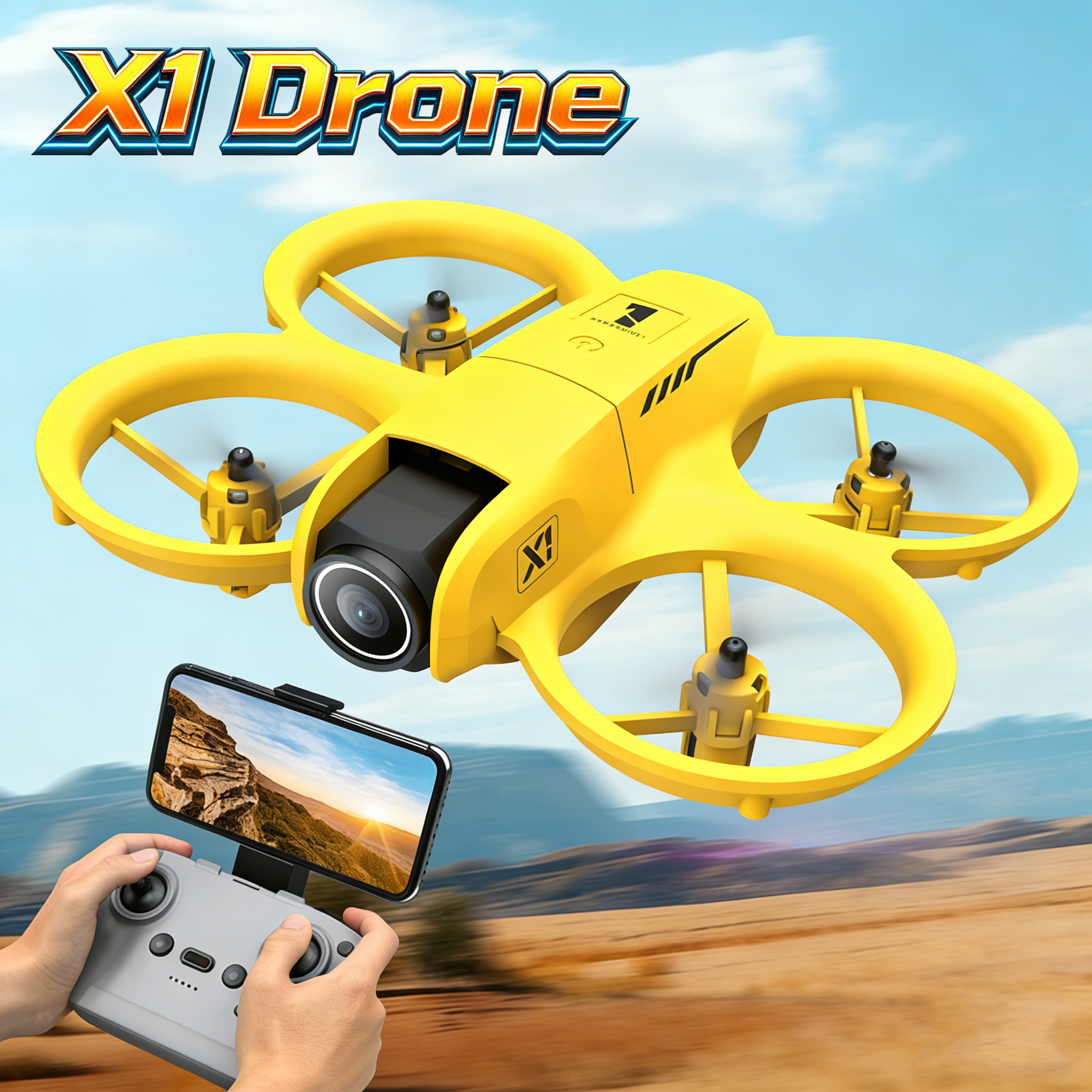 Drone X1 Rc - New X1 Mini Foldable Drone GPS