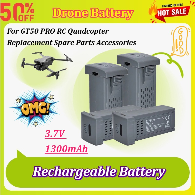 Drone Rc Gt50 - New 1-5Pcs 3.7V 1300mAh Drone Battery