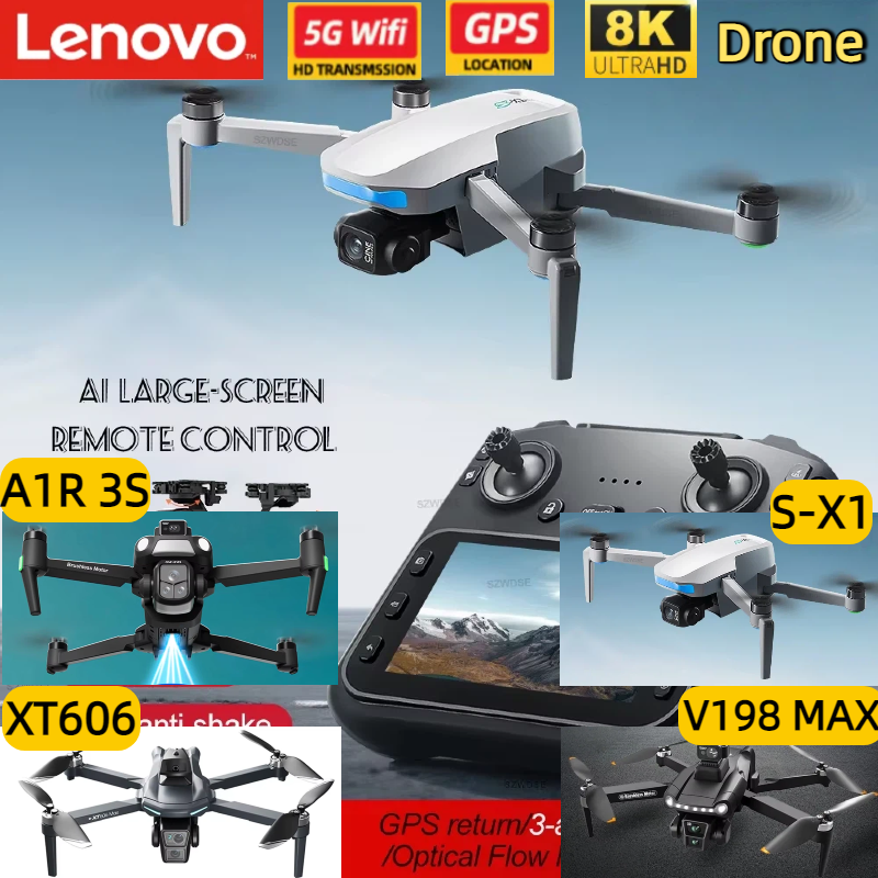 Drone X1 Rc - Lenovo True GPS 8K Drone V198