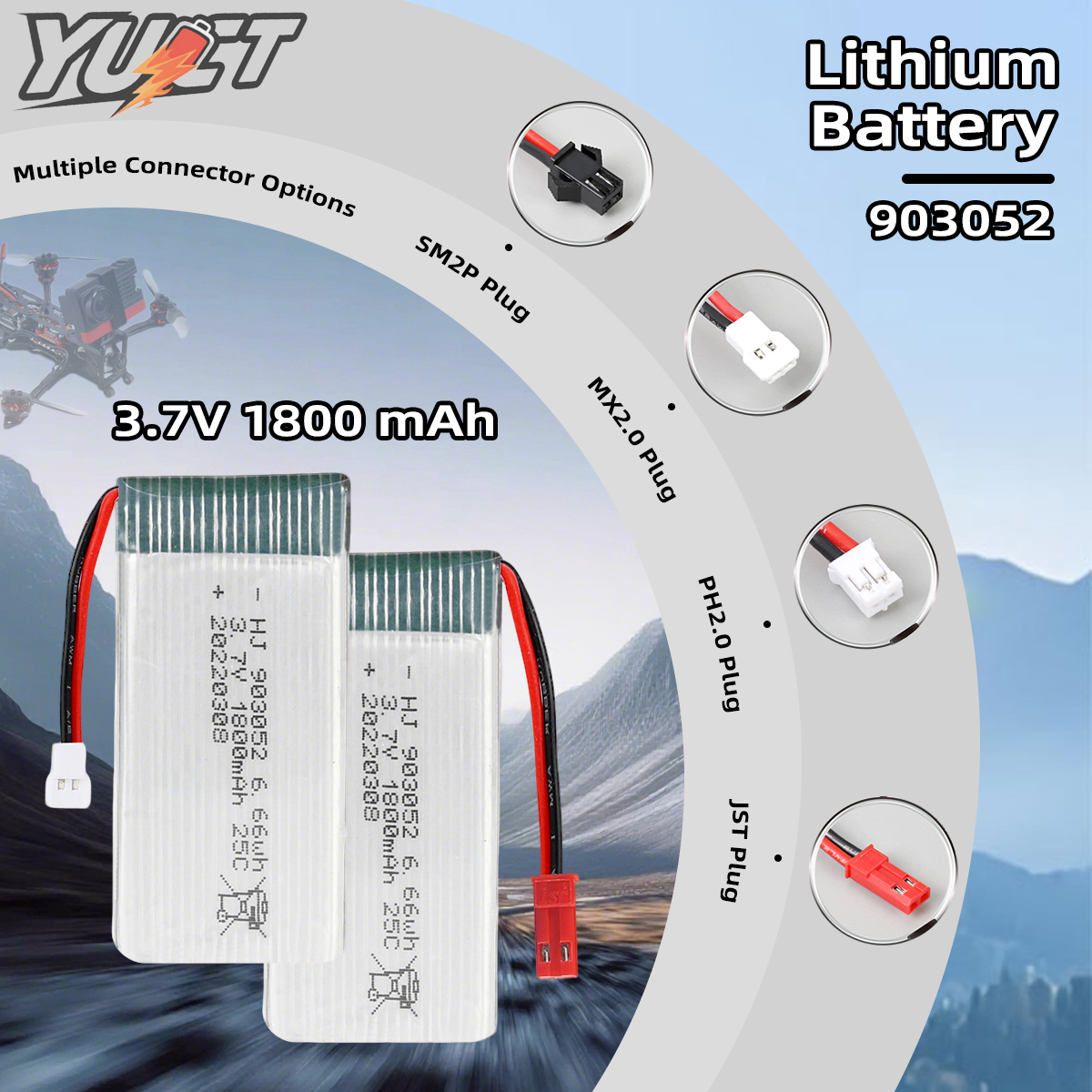 Drone Rc Accessories - YUCT 3.7V 1800mAh 25C High-Rate LiPo