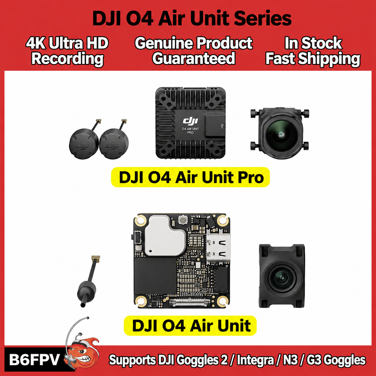 Analog Fpv Transmitter - DJI O4 Air Unit Series Flagship