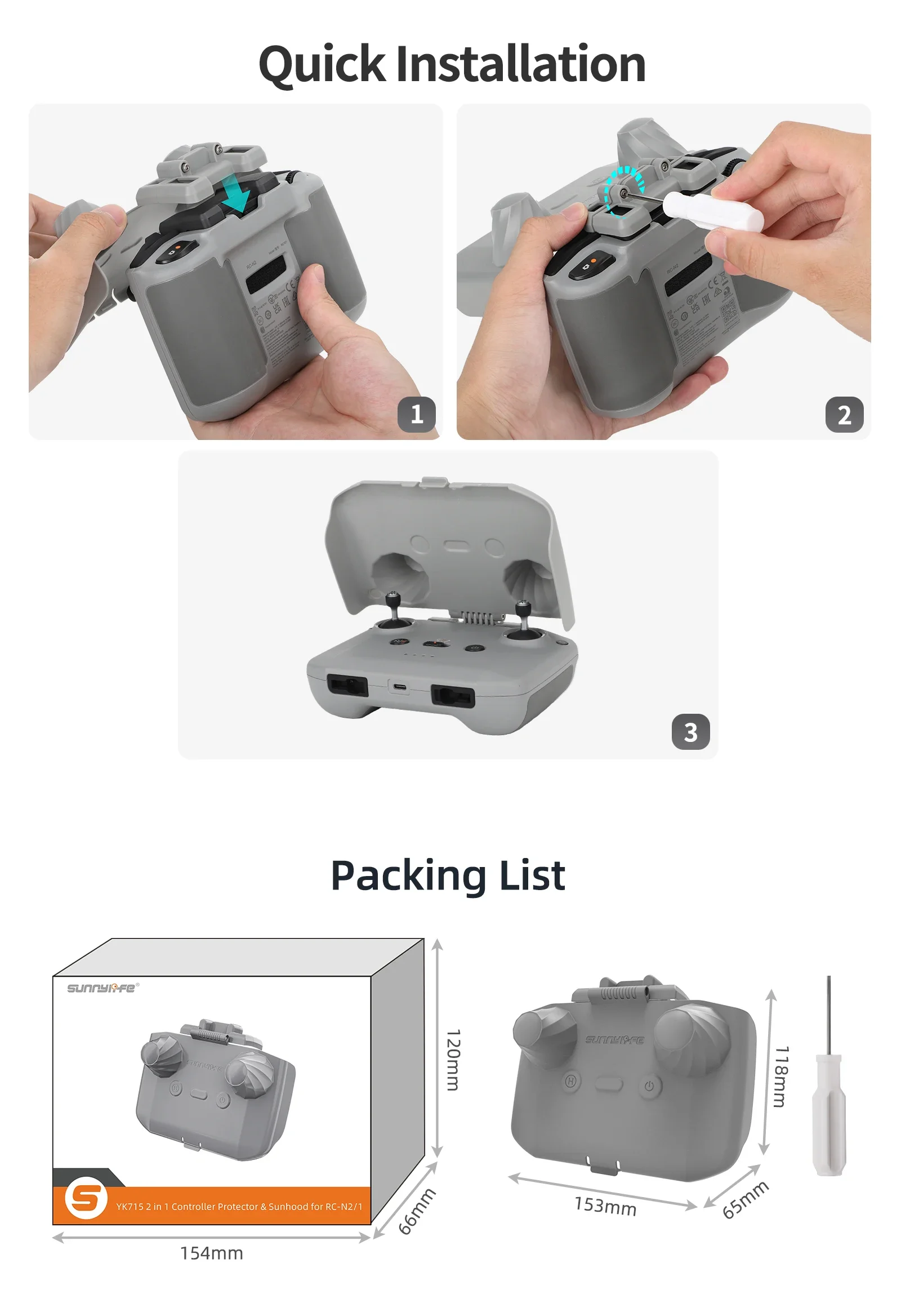2 in 1 Controller Protector Su - Drone Dji Rc 3 recensie en prijs
