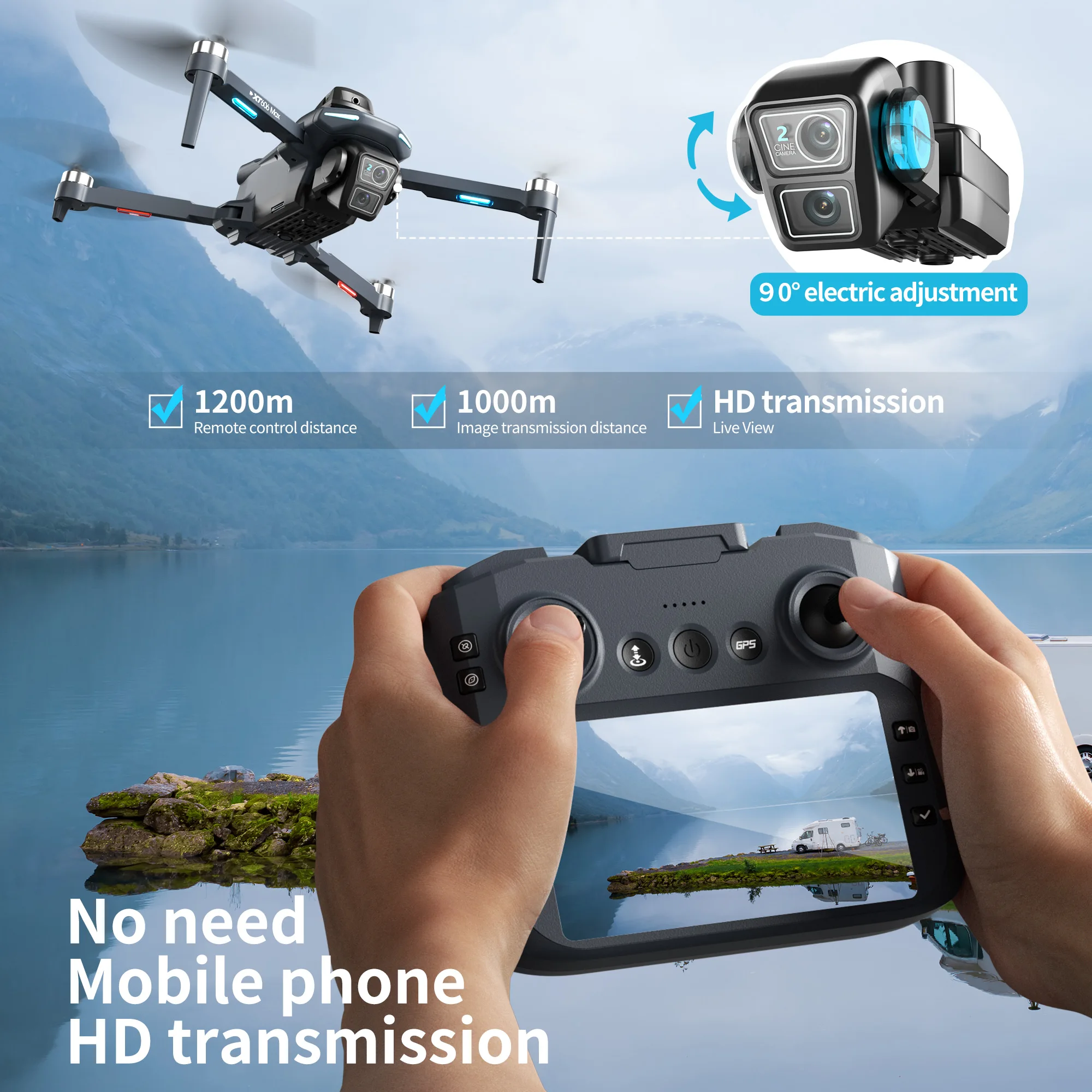Lenovo XT606 Drone Professiona - Drone E88Pro Rc 4K recensie en prijs