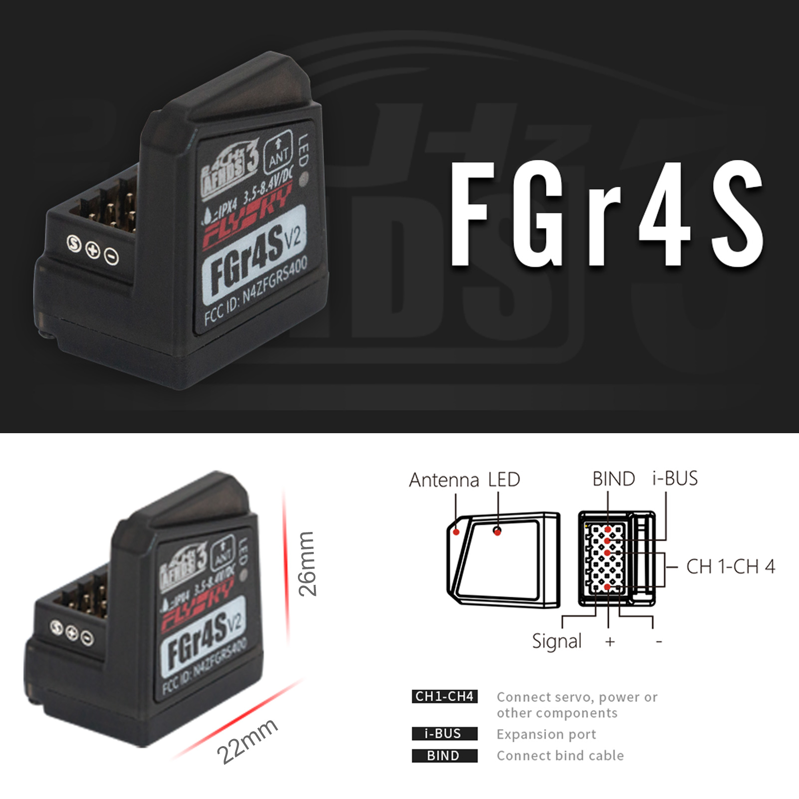 Flysky FGR4S V2 Receiver AFHDS - Telemetry Module Rc recensie en prijs