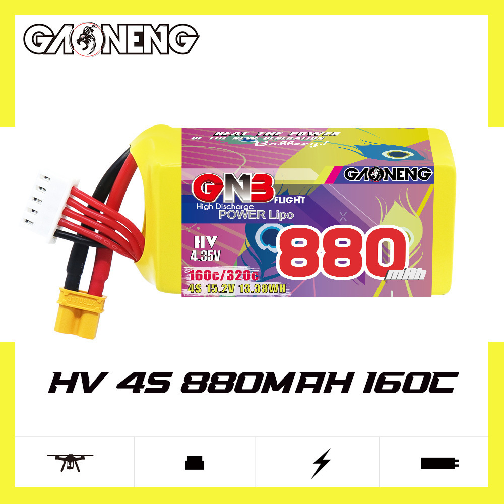 GNB 4S 880mAh 15.2V 160C/320C  - Drone Lipo Battery recensie en prijs