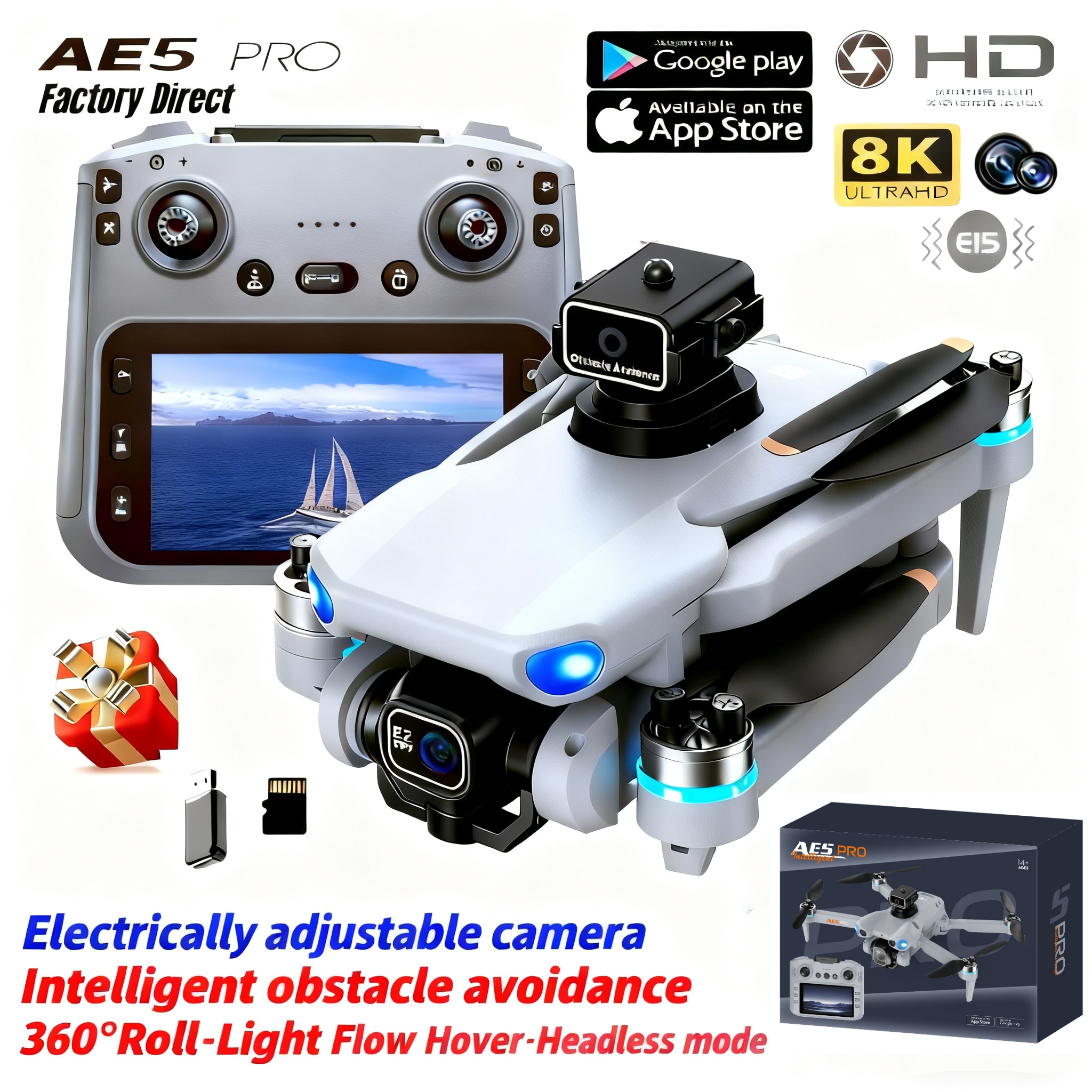 2026 New AE5 Pro Drone 8K HD 4 - Drone Rc Gt50 recensie en prijs