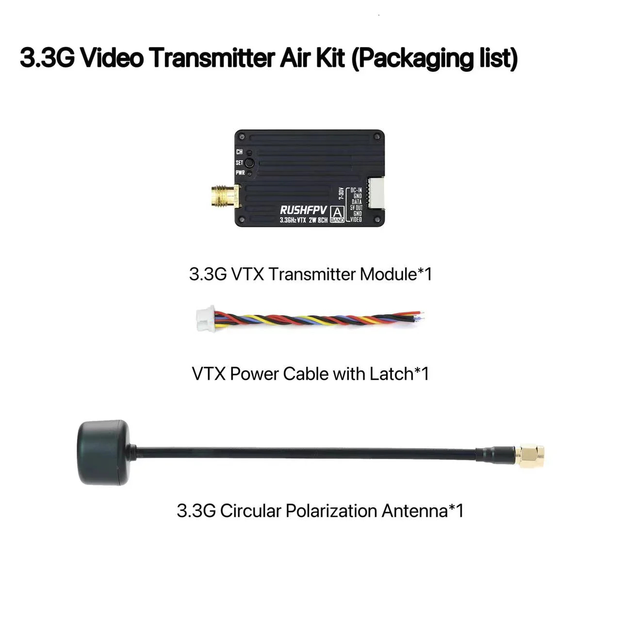RUSHFPV 3.3G 2W VTX Transmitte - Drone Rc Receiver And Transmitter recensie en prijs