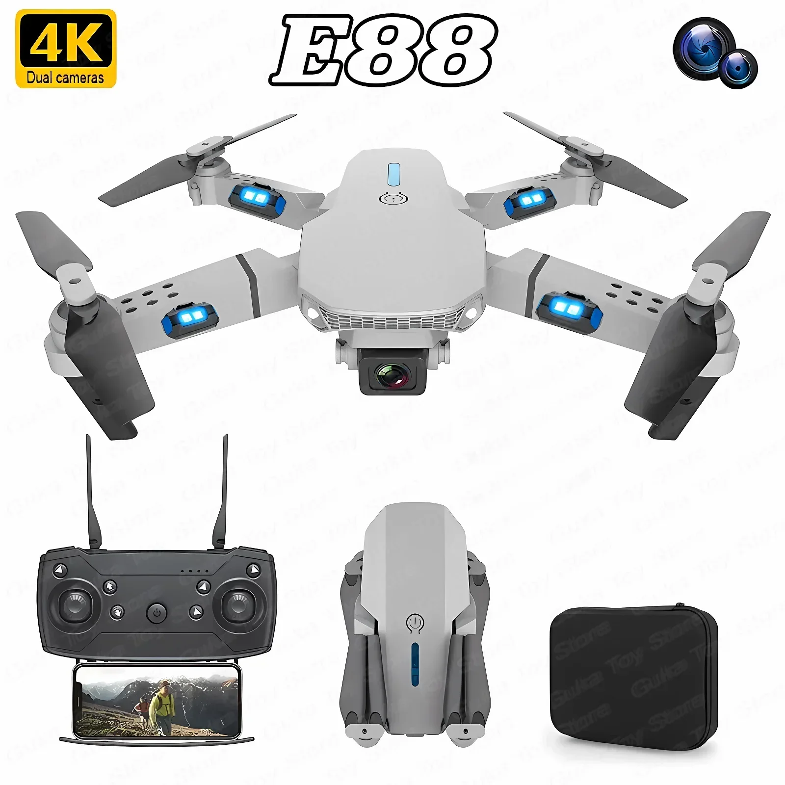 E88 Pro WIFI FPV Drone Wide An - Drone Rc Fpv Pro recensie en prijs