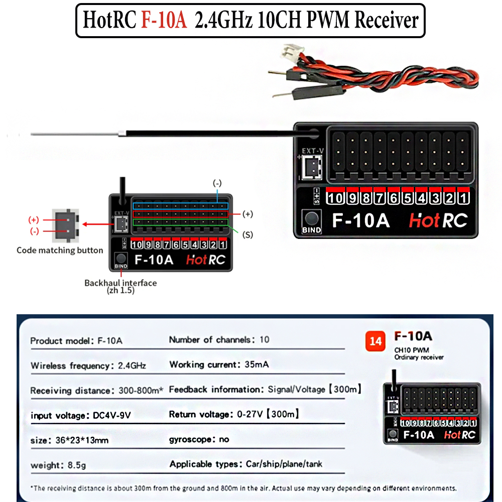 Hotrc Hot rc HT-10A HT10A 2.4G - Drone Rc Accessories recensie en prijs
