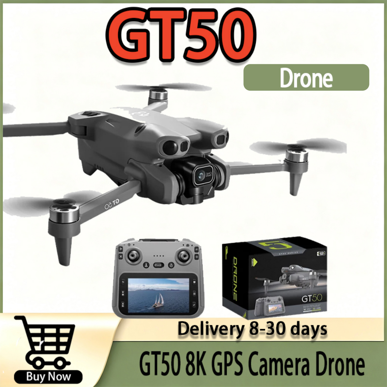 GT50 GPS Drone, 8K Dual Camera - Drone Rc Gt50 recensie en prijs