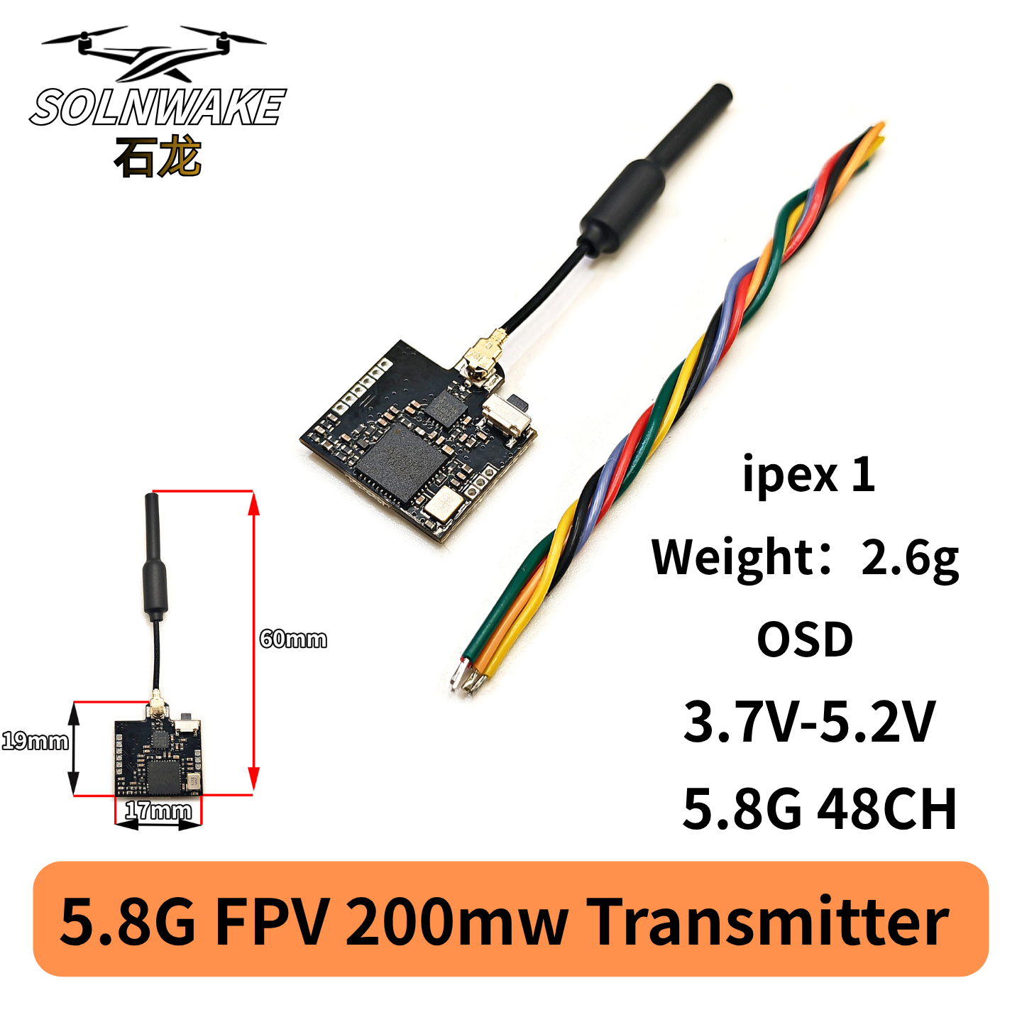 SLONWAKE Nano 5.8G 48CH 200mW  - Drone Rc Receiver And Transmitter recensie en prijs