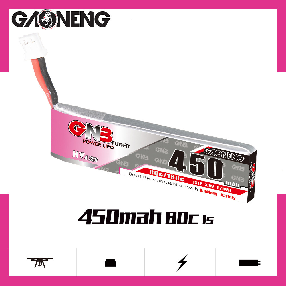 GNB HV 1S 3.8V 450mAh 80C/160C - Drone Lipo Battery recensie en prijs