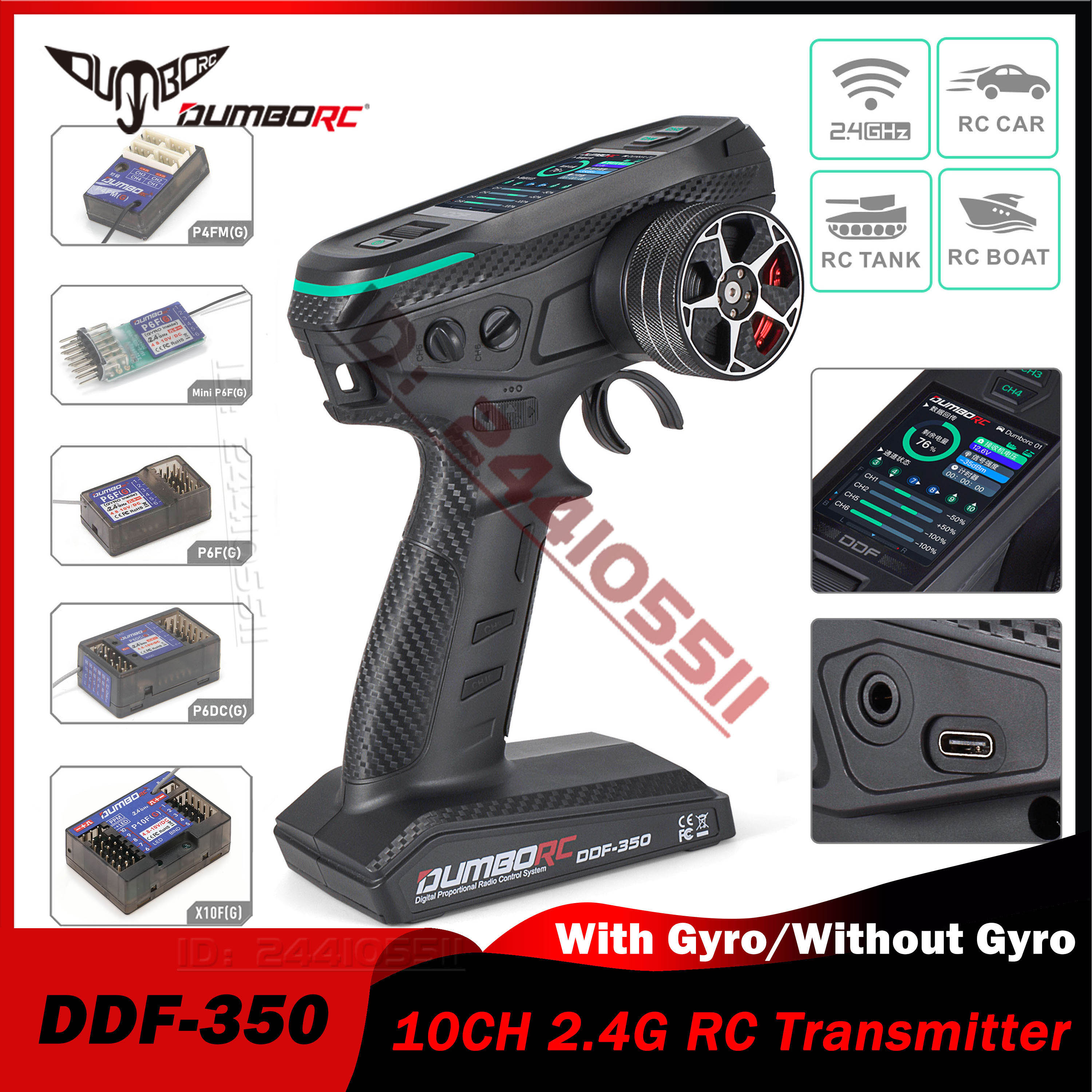 DUMBORC 10CH DDF-350 RC Remote - Telemetry Module Rc recensie en prijs