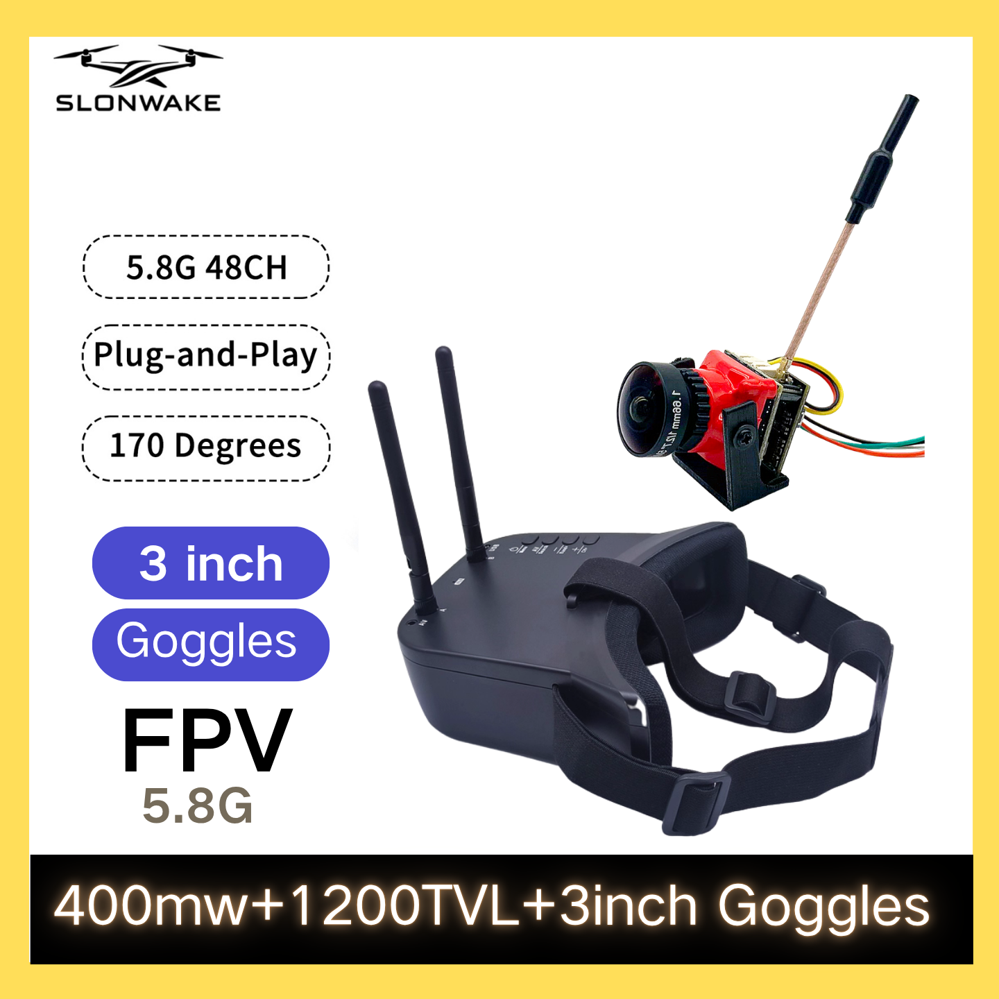SLONWAKE 5.8G 48CH FPV 400mw V - Drone Rc Receiver And Transmitter recensie en prijs