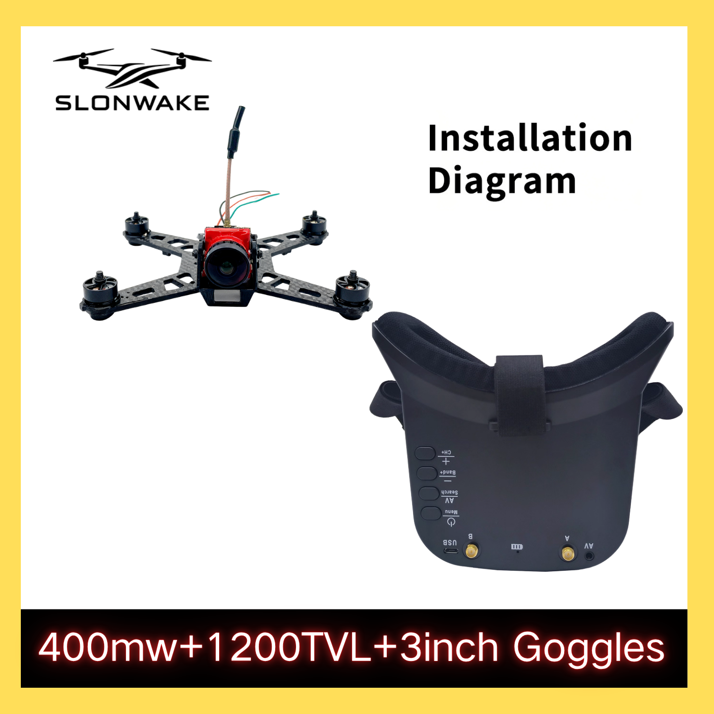 SLONWAKE 5.8G 48CH FPV 400mw V - Drone Rc Receiver And Transmitter recensie en prijs