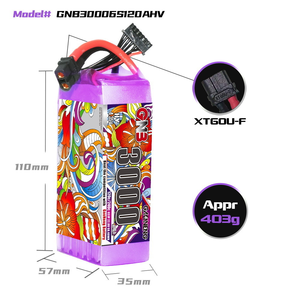 GNB Lipo Battery 6S 22.8V 3000 - Drone Lipo Battery recensie en prijs